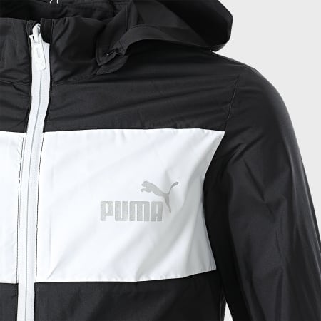 Puma - Cortavientos con capucha para niños 847479 Negro