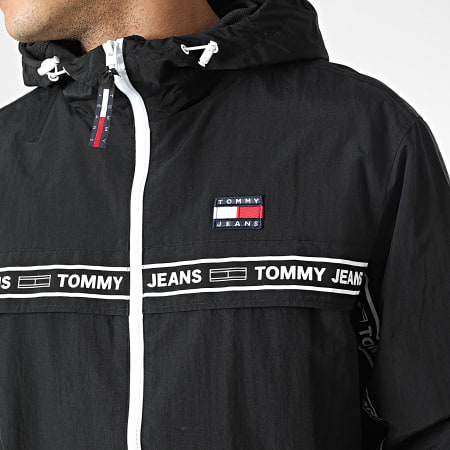 Tommy Jeans - Veste Zippée Capuche Chicago Tape 3268 Noir