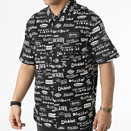 Dickies Chemise Manches Courtes AOP A4XN7 Noir