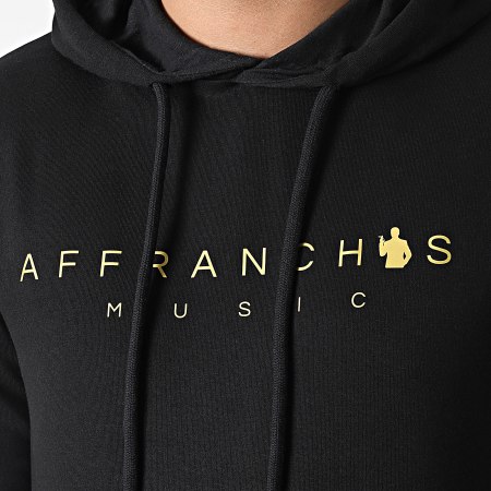 Affranchis Music - Tuta da ginnastica oro nero con logo Music Freedom