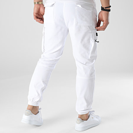 John H - Pantalone Jogger PP2205 Bianco