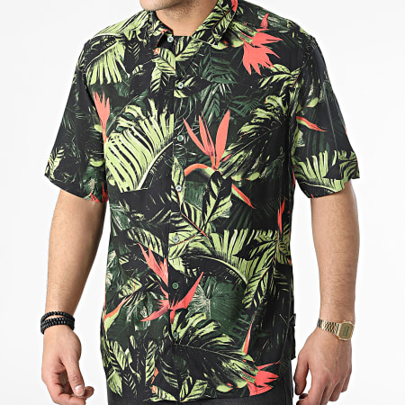 Only And Sons - Darren Life Camisa Floral Manga Corta Negra