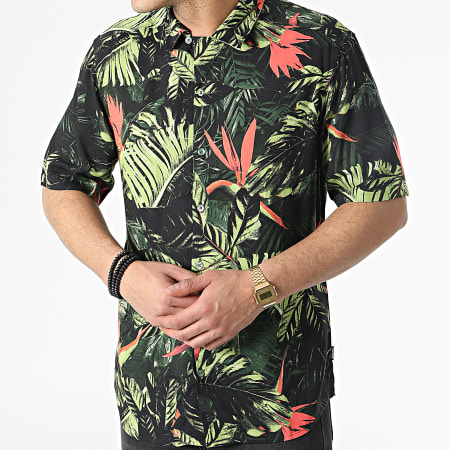 Only And Sons - Darren Life Camisa Floral Manga Corta Negra