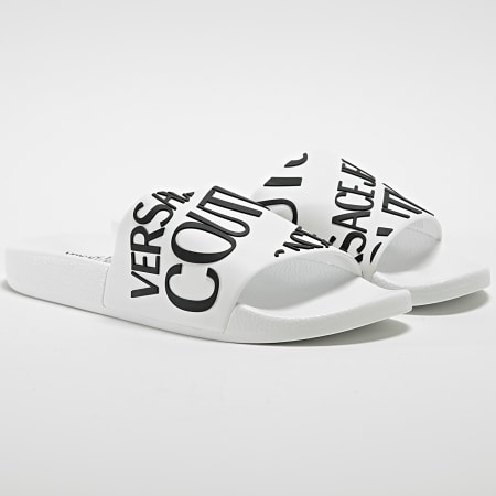 Versace Jeans Couture Claquettes Femme Fondo Slide 72YA3SQ1 Blanc LaBoutiqueOfficielle