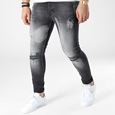 Black Industry - 111 Jeans skinny grigio antracite