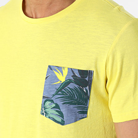 Blend - Tee Shirt Poche Floral 20713774 Jaune
