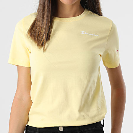 Tee shirt shop champion jaune femme