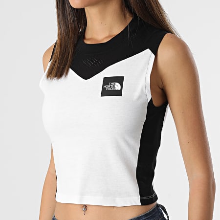 The North Face - Women's Crop Fitted Tank Top Blanco Negro