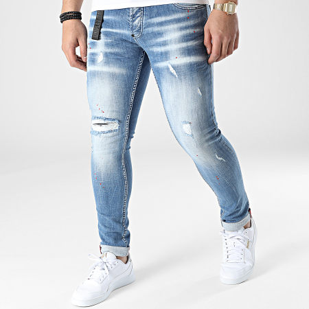 Uniplay - 672 Jeans skinny in denim blu