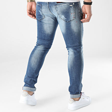 Uniplay - 666 Jeans skinny in denim blu