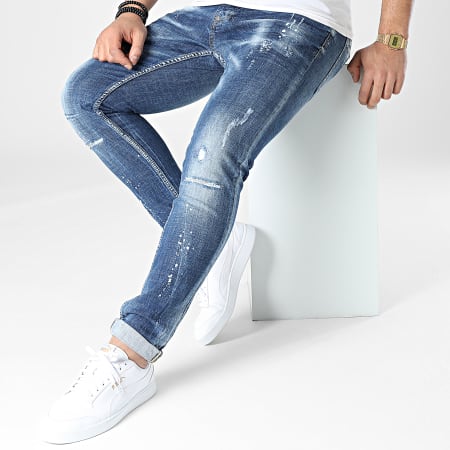 Uniplay - 673 Jeans skinny in denim blu