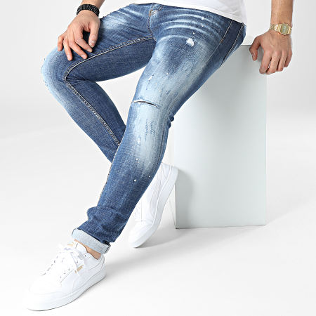 Uniplay - 675 Jeans skinny in denim blu