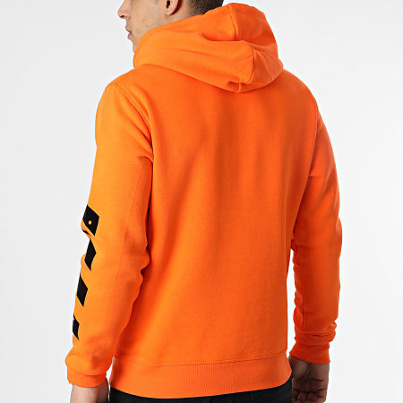 13 Block - TVX Sleeve Hoodie Naranja Negro