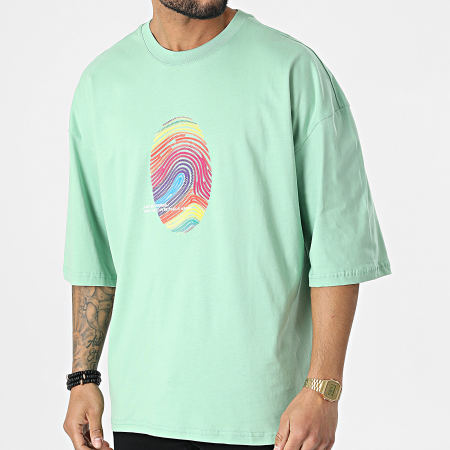 T-shirt uni en coton côtelé stretch /fr