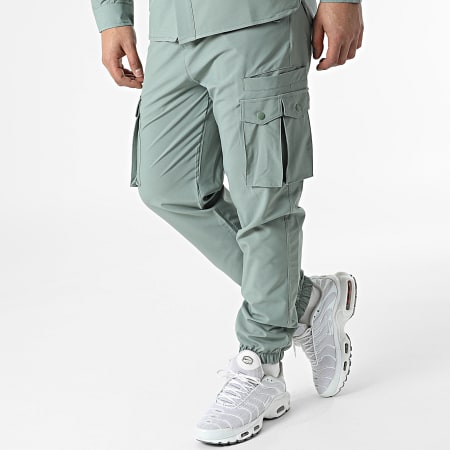 Classic Series - KL-2048 Conjunto de sobrecamisa y pantalón de chándal verde caqui