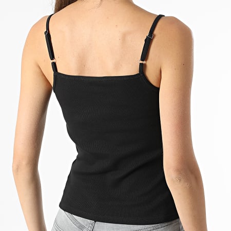 Calvin Klein - Camiseta de tirantes para mujer Crop Rib 8689 Negro