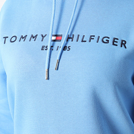 Tommy Hilfiger - Felpa con cappuccio regolare da donna 6410 Blu