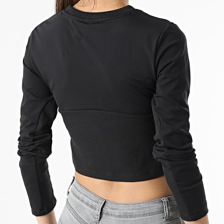 Adidas Originals - Tee Shirt Manches Longues Femme Crop Rib HF2084 Noir