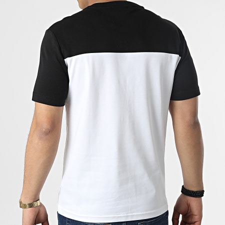 Calvin Klein - Tee Shirt Color Blocking Cut Logo 8839 Blanc Noir