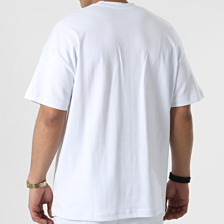 Ikao - LL652 Set composto da maglietta bianca e pantaloncini da jogging