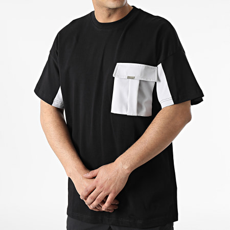 Ikao - Ensemble Tee Shirt A Poche Poitrine Et Pantalon Cargo LL615 Noir