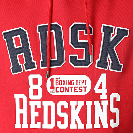 Redskins - Felpa con cappuccio Oakland Rosso