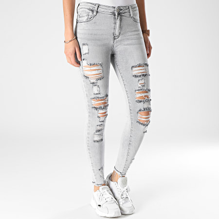 Girls Outfit - Jean Skinny Femme A290 Gris