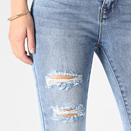 Girls Outfit - Jeans skinny da donna A208 lavaggio blu