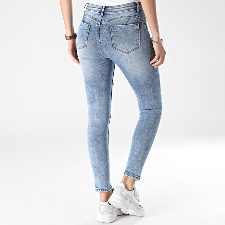 Girls Outfit - Jeans skinny da donna A208 lavaggio blu