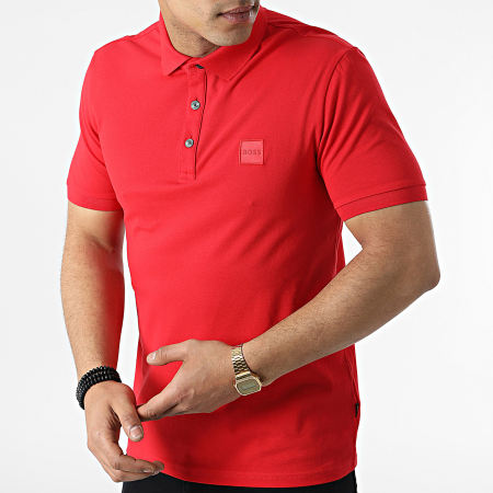 BOSS - Polo A Manches Courtes Passenger 50472668 Rouge