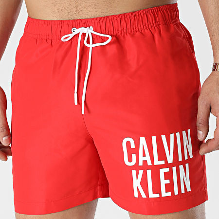 Calvin Klein - Pantalones cortos medianos con cordón 0701 Rojo