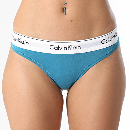 Calvin Klein - Tanga de mujer F378EE Azul