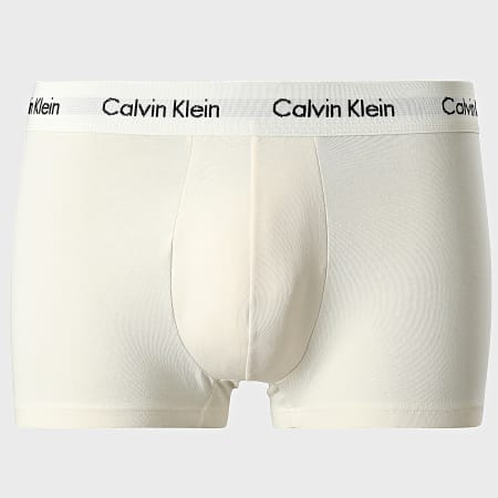 Calvin Klein - Set di 3 boxer in cotone elasticizzato U2664G Beige Azzurro Nero