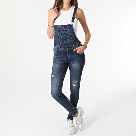 Girls Outfit - Peto vaquero azul J8516 Slim Jean para mujer