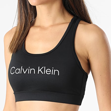 Calvin Klein - Sujetador de sujeción media para mujer GWS2K138 Negro