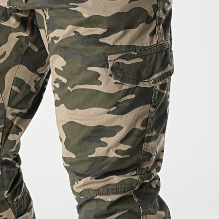 Indicode Jeans - Pantalon Cargo Levi 5851SS22 Vert Kaki Camouflage
