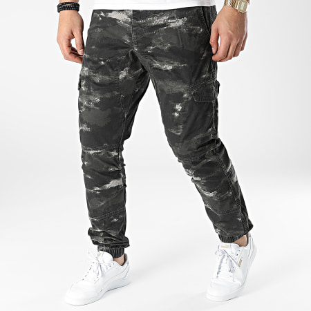Indicode Jeans Pantalon Cargo Levi 5851SS22 Gris Anthracite Camouflage LaBoutiqueOfficielle