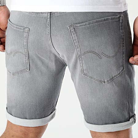 Jack And Jones - Pantaloncini di jeans Rick Icon Grigio