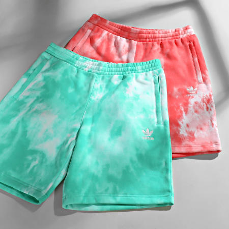 Adidas Originals - Pantaloncini da jogging Tie Dye HG3908 Rosa Bianco
