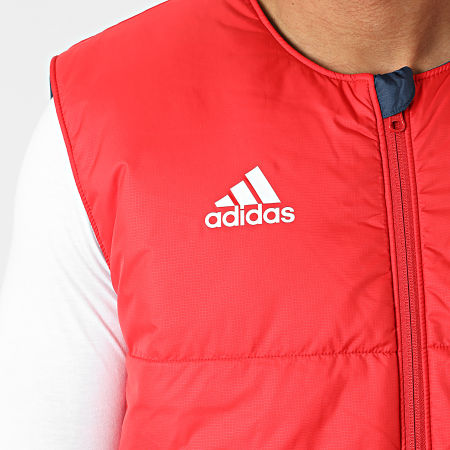 Adidas Performance - FC Bayern HG1132 Chaqueta sin mangas reversible rojo marino con cremallera