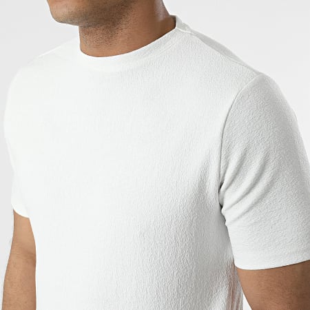 Classic Series - 1724 Conjunto de camiseta blanca y pantalón corto de jogging