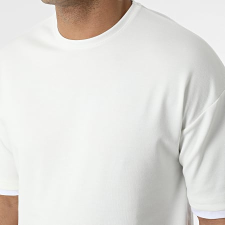 Classic Series - 1253 Conjunto de camiseta blanca y pantalón corto de jogging