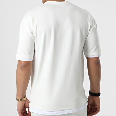 Classic Series - 1253 Conjunto de camiseta blanca y pantalón corto de jogging