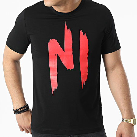 NI by Ninho - Tee Shirt Merch Noir Rouge