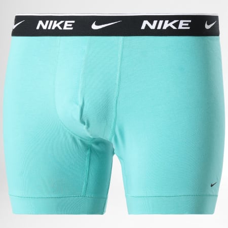 Nike - Lot De 3 Boxers Everyday Cotton Stretch KE1007 Noir Turquoise Gris Chiné