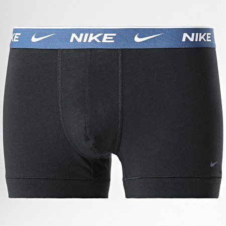 Nike - Confezione da 3 boxer stretch in cotone KE1008 nero blu verde