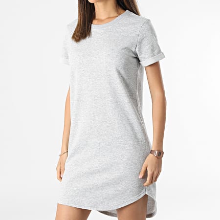 Only - Robe Sweat Crewneck Femme Never Gris Chiné