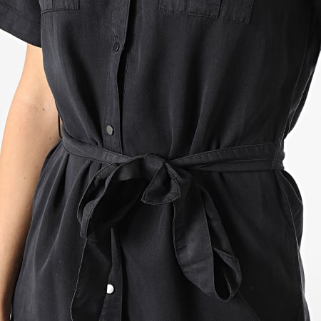 Vero Moda - Robe Chemise Femme Silja Noir