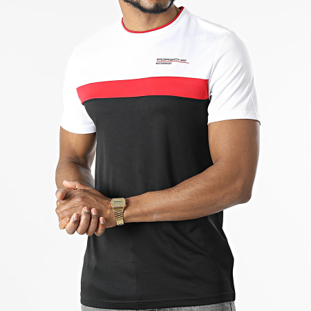 Porsche - Camiseta Tricolor 701210877 Negro Blanco Rojo