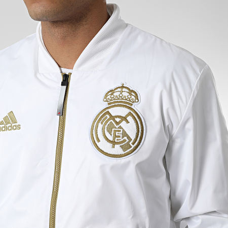 Adidas Sportswear - Veste Bomber Real Madrid LNY HA2530 Blanc